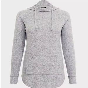 Torrid Gray Super Soft Hooded Sweater
